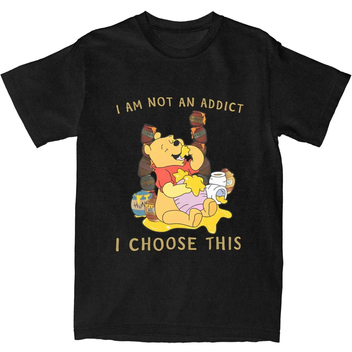 

Winnie The Pooh Inspirational T Shirt Men Aesthetic 100% Cotton T Shirts Summer O Neck Leisure Tee Shirt Wholesale Plus Size Top