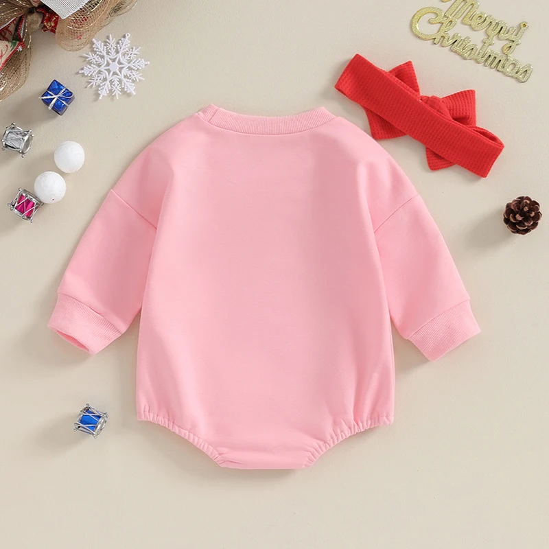 Baby Girl Boy Christmas Outfit Santa Bubble Sweatshirt Romper  Newborn First Christmas Clothes Costumes