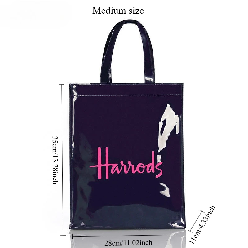 Minimalistische Wasserdichte PVC-Handtasche für Damen, Tragbare Einkaufs- und Aufbewahrungstasche – Detail 2