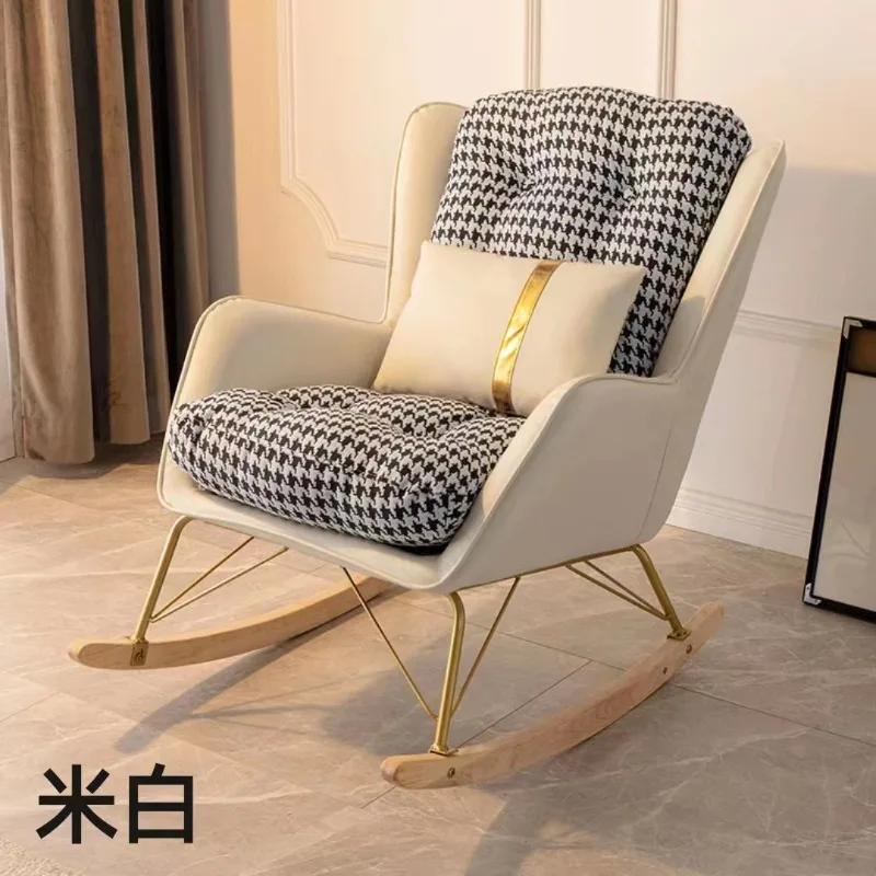 

Light luxury lazy rocking chair Nordic balcony home leisure recliner living room bedroom sofa Internet celebrity rocking chair