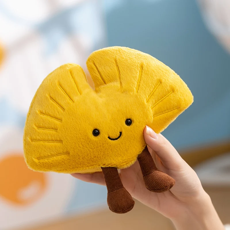 Simulação criativa folhas de pelúcia abraço travesseiro dos desenhos animados folhas de bordo macio pelúcia planta macio plushies crianças brinquedos para meninas decoração casa