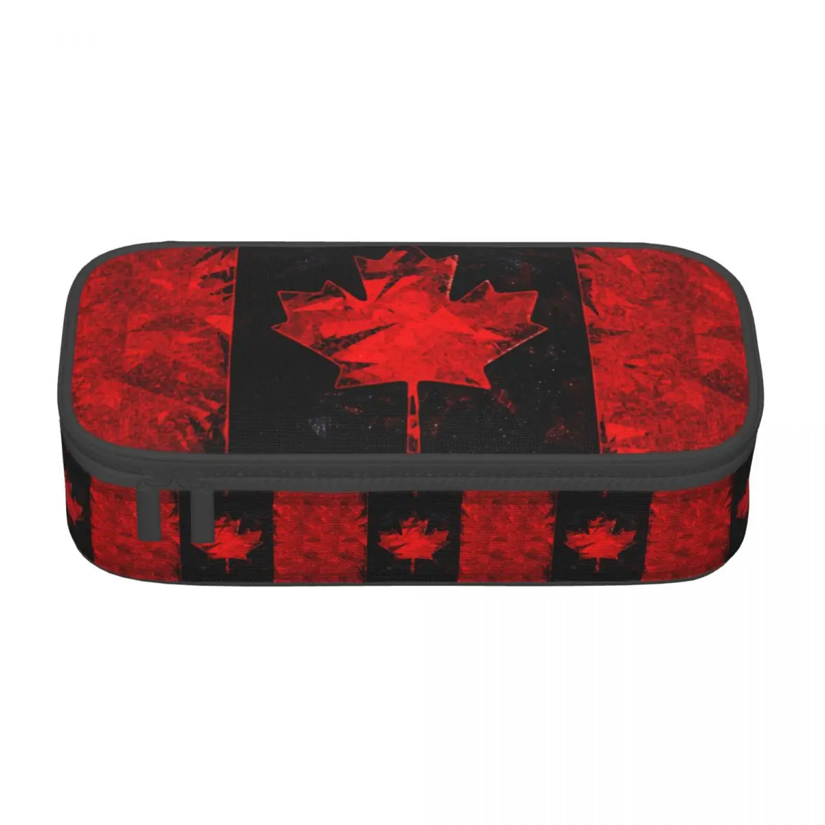 Custom Korean Canada Flag Pencil Case for Girls Boys Canadian Patriotic Large Storage Pen Box Bag School Accessories