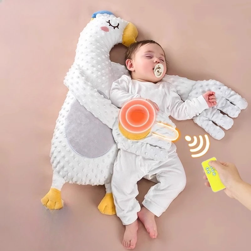 

Adjustable Automatic Baby Patting Sleep Pillows Startle Prevention Soothing Palms for 0-3 Toddler Remote Control Baby Sleep Aids