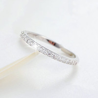 925 Sterling Silver Single Row Zircon Rings For Women Luxury Designer Jewelry Accessories Wholesale  Offers