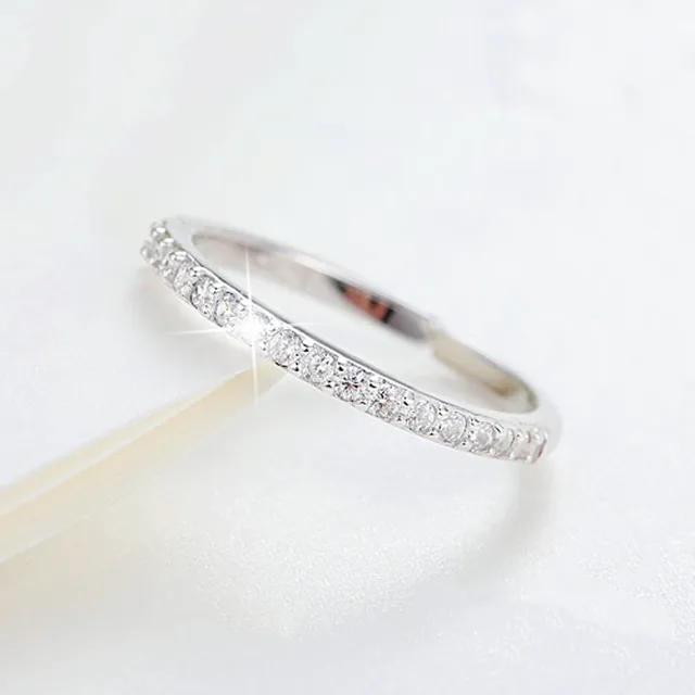 925 Sterling Silver Single Row Zircon Rings For Women Luksusowa designerska biżuteria Akcesoria Oferty hurtowe