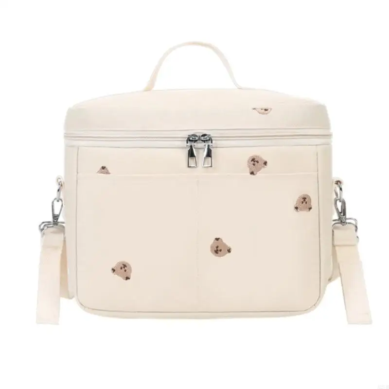 Mom Bag Embroidery Bear Travel Bag Kids Bottle Toy Bag Maternity Bag A2UB