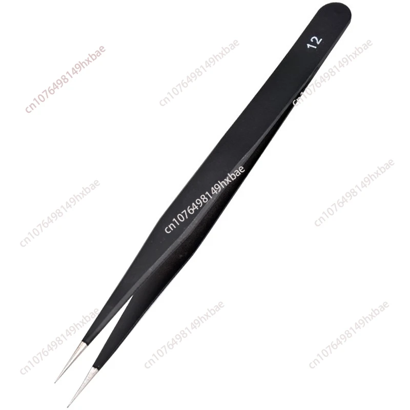 Stainless Steel Tweezers Anti Static Fine Pointed Elbow Precision Tweezers Soldering Tools Industrial Tweezers DIY Tool
