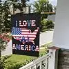 I Love America Usa Map Flag Freedom Double Sided Garden Flag 12.5