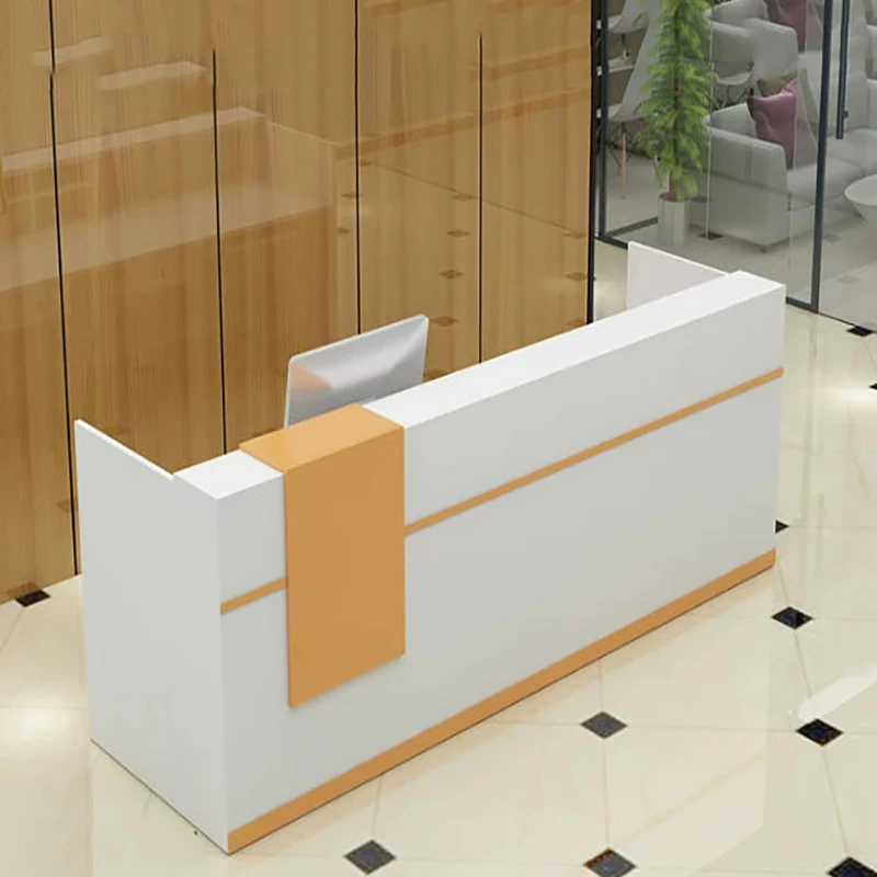 Modern Luxury Reception Desk Display Office Beauty Counter Stand Reception Desk Lobby Rack Empfangstheke Commercial Furniture