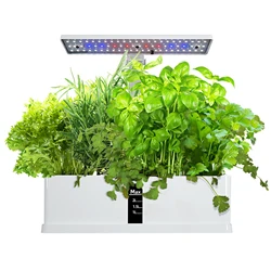 Sistema de cultivo hidropônico inteligente, kit de jardim interno, 9 vagens, cronometragem automática com altura ajustável, 15w, luzes led de cultivo