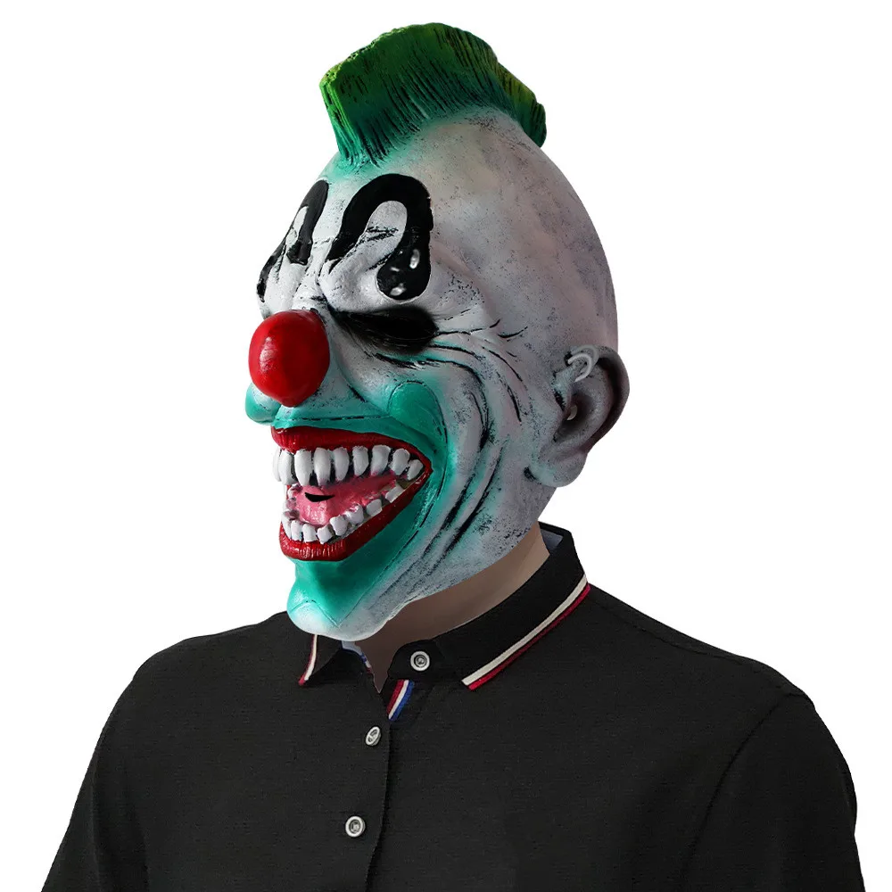 Gruselige Halloween-Clown-Maske aus Latex – Detail 1