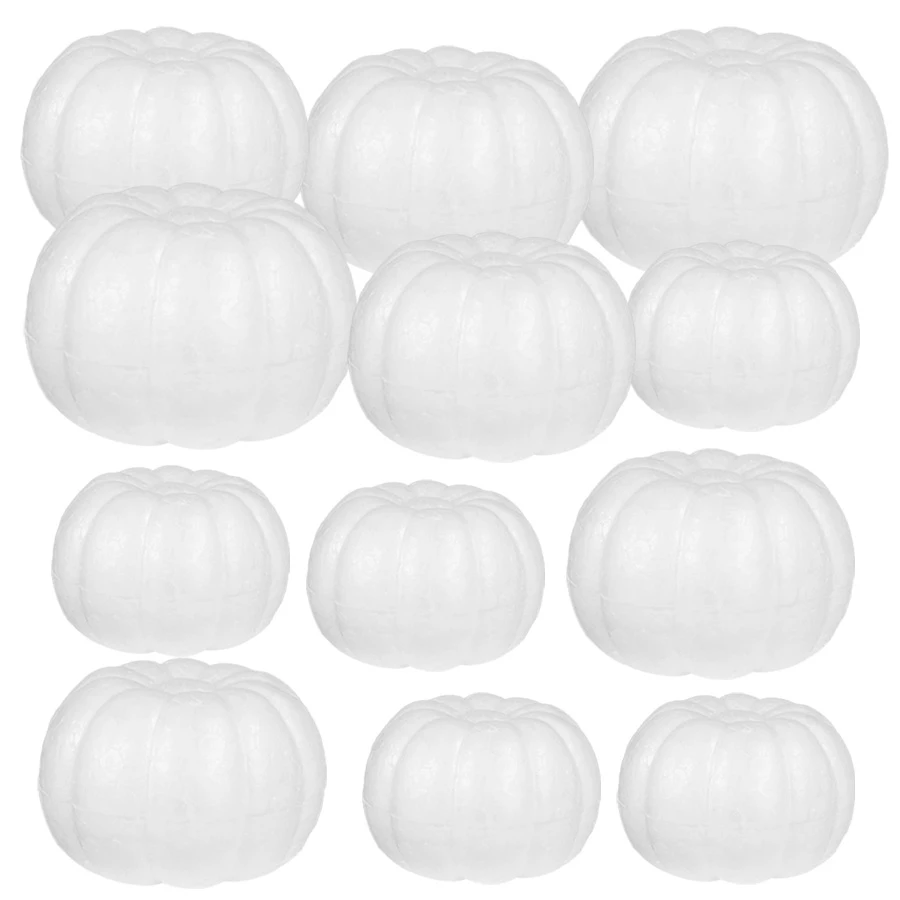 10 Stück 6/8CM Schaumstoff-Kürbisse Styropor-Modelle Kinder Handgemachte DIY-Mal-Kürbisse Bastelbedarf Halloween-Party-Dekoration