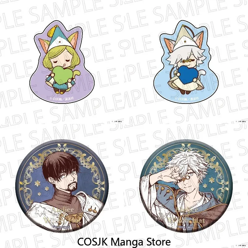 Chapeau de Sorcière Anime Atelier Coco Qifrey Agott Olruggio Richeh Figurine en Acrylique Ornement Badge en Métal Broche Décoration Cadeau d'Anniversaire Cosplay