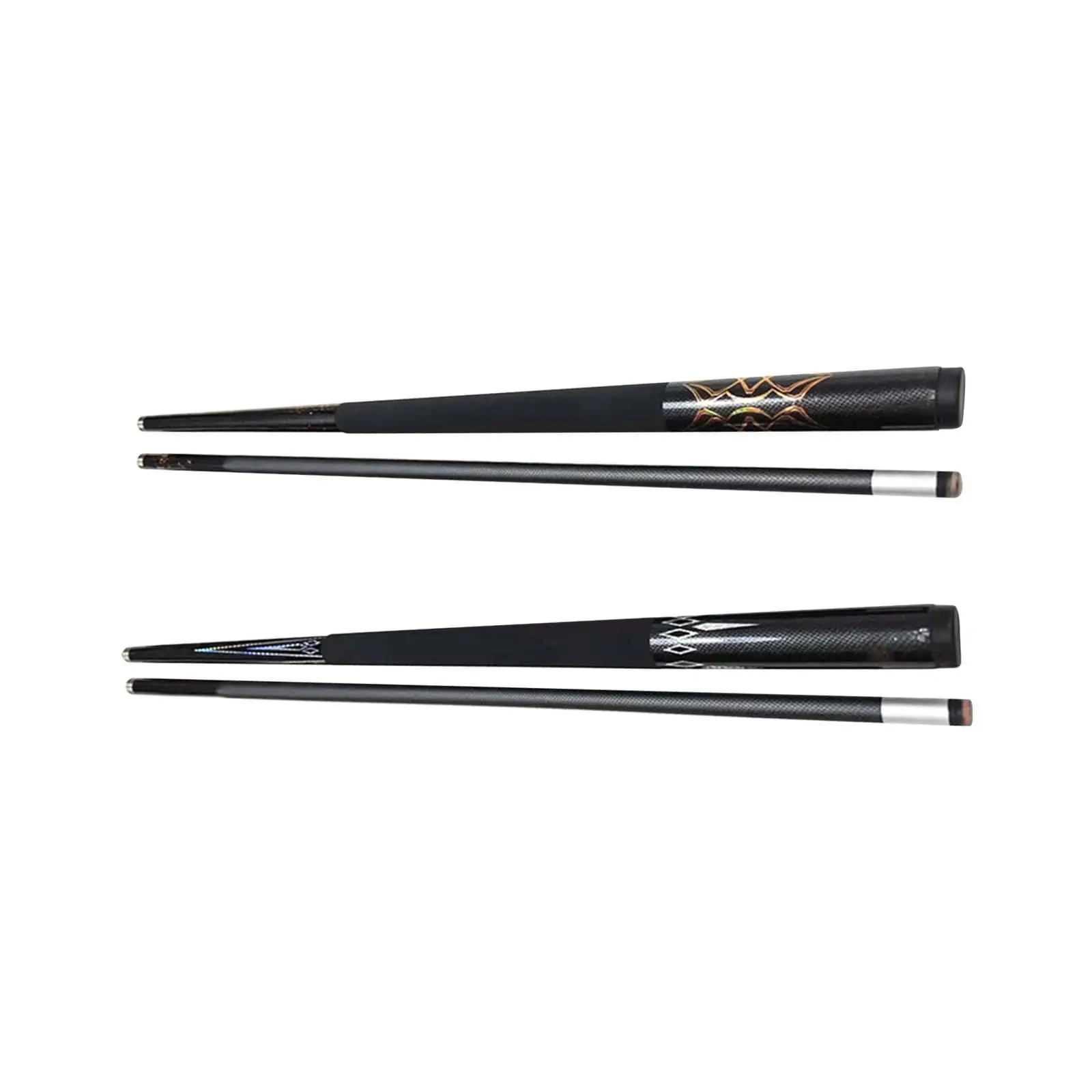 Two Piece Pool Cue Carbon Fiber Shaft Billiard Cue Stick 13mm Tip for Men Women Home Club Entertainment