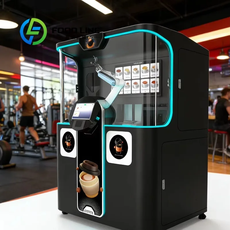Intelligent Commercial Coffee Robot: A Solution Integrating Customizable DIY Latte Art and Fresh Milk Refrigeration Systems