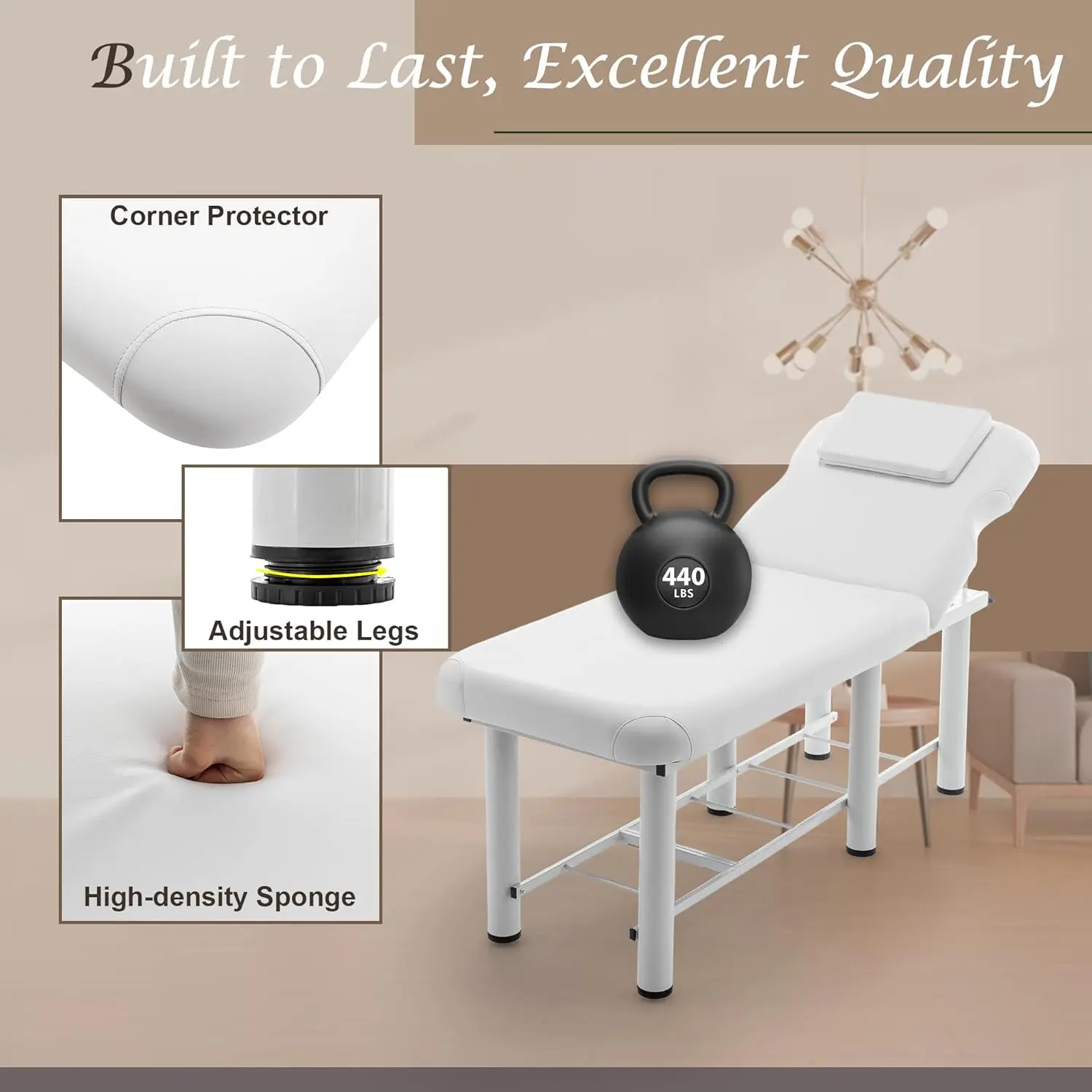 Adjustable Folding Beauty Bed With Chest Hole For Massage And Therapy - Ideal For Beauty Salons And Home Use