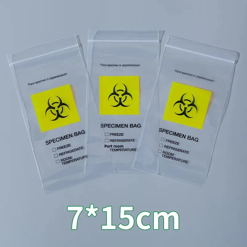 Sealed Pocket Medical Testing Biological Sample Submission Bag Safe Detection Collection Plastic Self-Sealing Bag