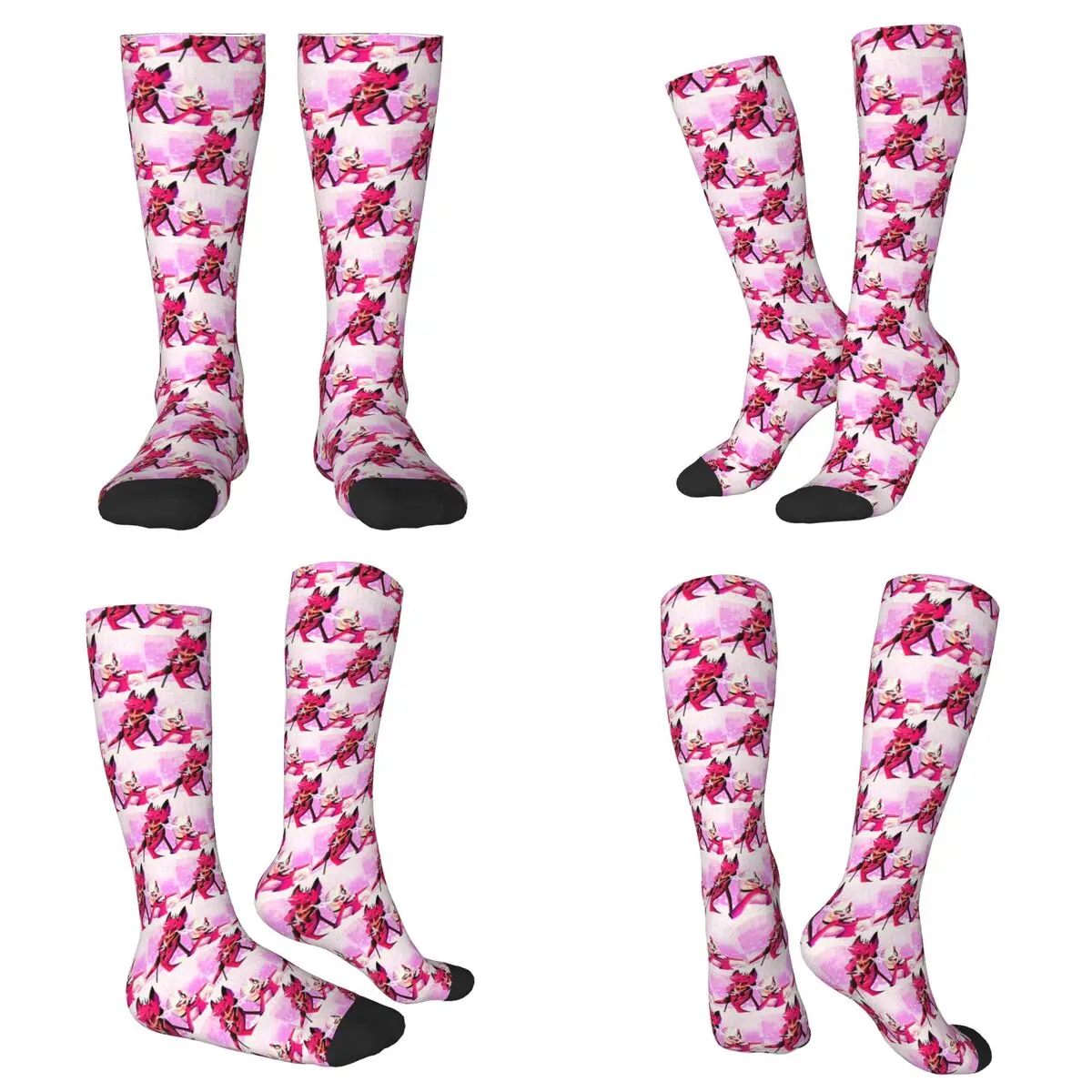 All Seasons Rivalry Charlastor Hazbin Socks Harajuku Sport Middle Tube Socks Soft Hip Hop Stockings for Men Women