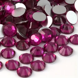 1440PCS SS4-SS40 Viola Rosso Fucsia Decorazioni per unghie artistiche Non Hotfix Schiena piatta Strass Pietre sciolte Cristalli Strass FAI DA TE