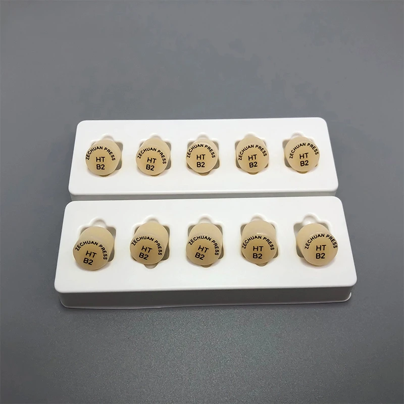 10 Pcs Lithium Disilicate Press Ingots Glass Ceramic D13 Dental Lab Materials for Professional Use