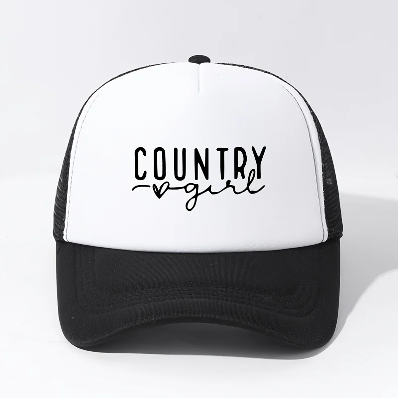 

Кепка-тракер с графическим принтом Country Girl Heart, женская повседневная регулируемая летняя кепка для активного отдыха