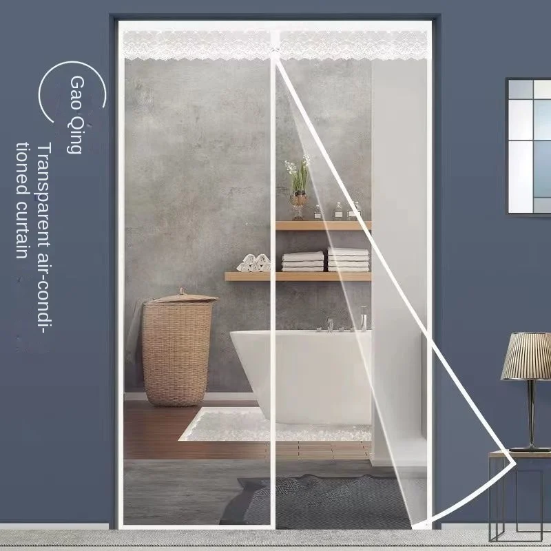 

Self Priming Door Curtain Transparent Double Door Magnetic Windproof Warm Cold Proof and Thermal Insulation Hanging Curtain