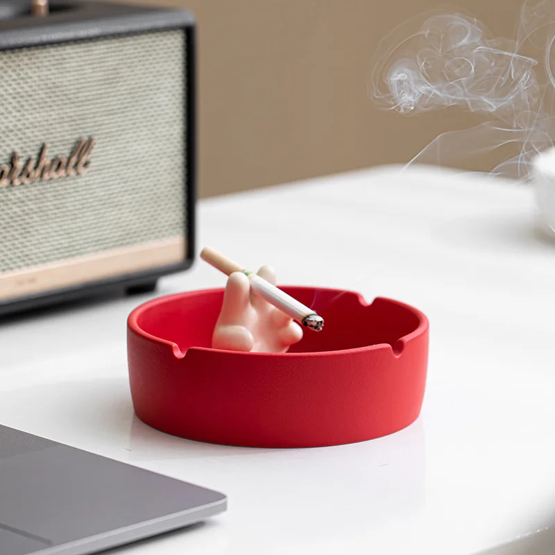 

Пепельница керамическая для дома и гостиной, высококачественная, с защитой от разлета пепла, креативная, трендовая, в индивидуальном стиле