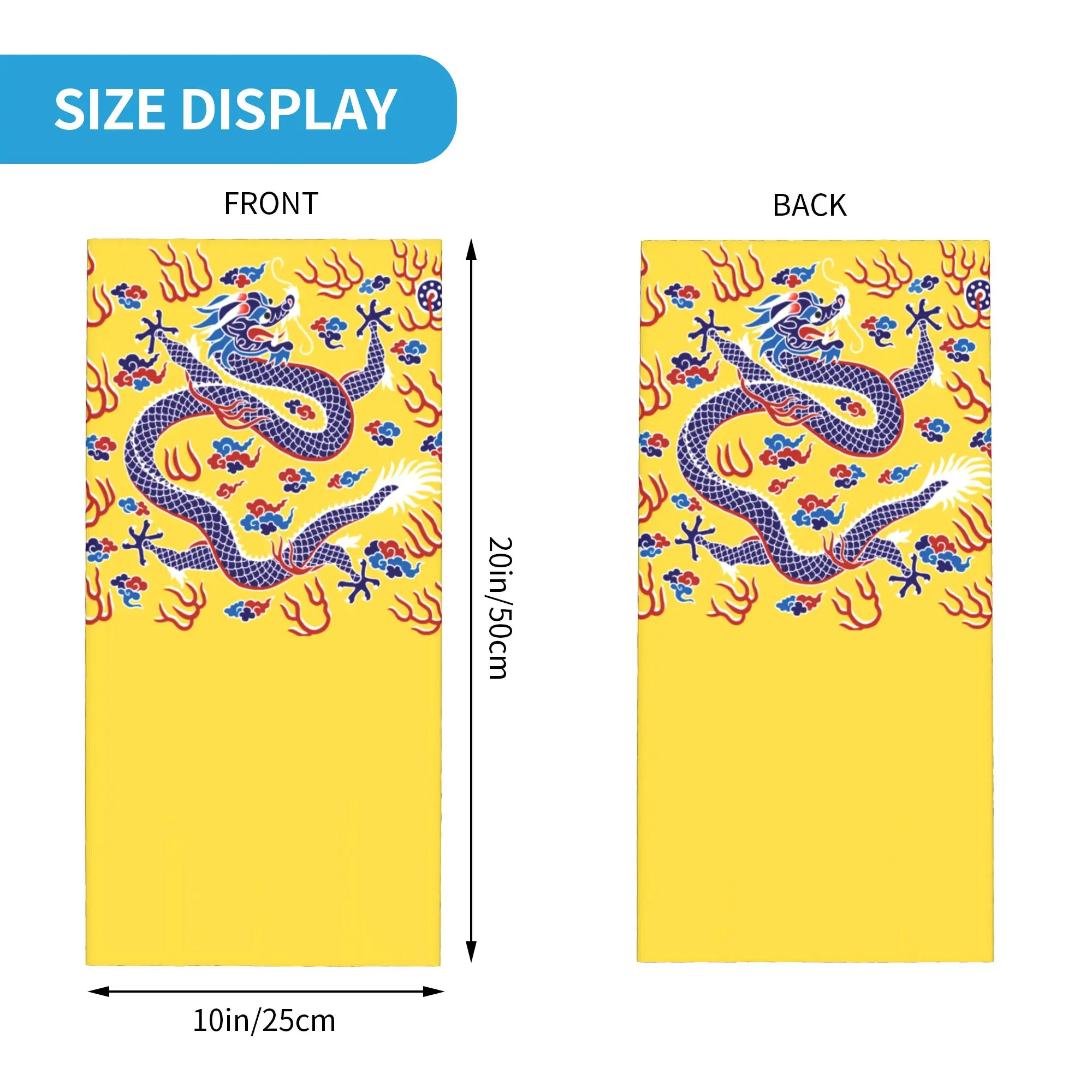 Custom Vintage Chinese Style Dragon Art Bandana Neck UV Protection Face Scarf Cover Women Men Tradition Asian Myth Headwear