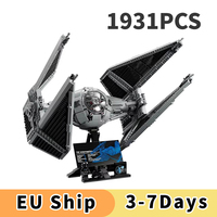 1931pcs DIY Spaceship Tied Interceptord 75382 Building Blocks Spacecraft Fighters Model Assembly Bricks Toys Kids Christmas Gift