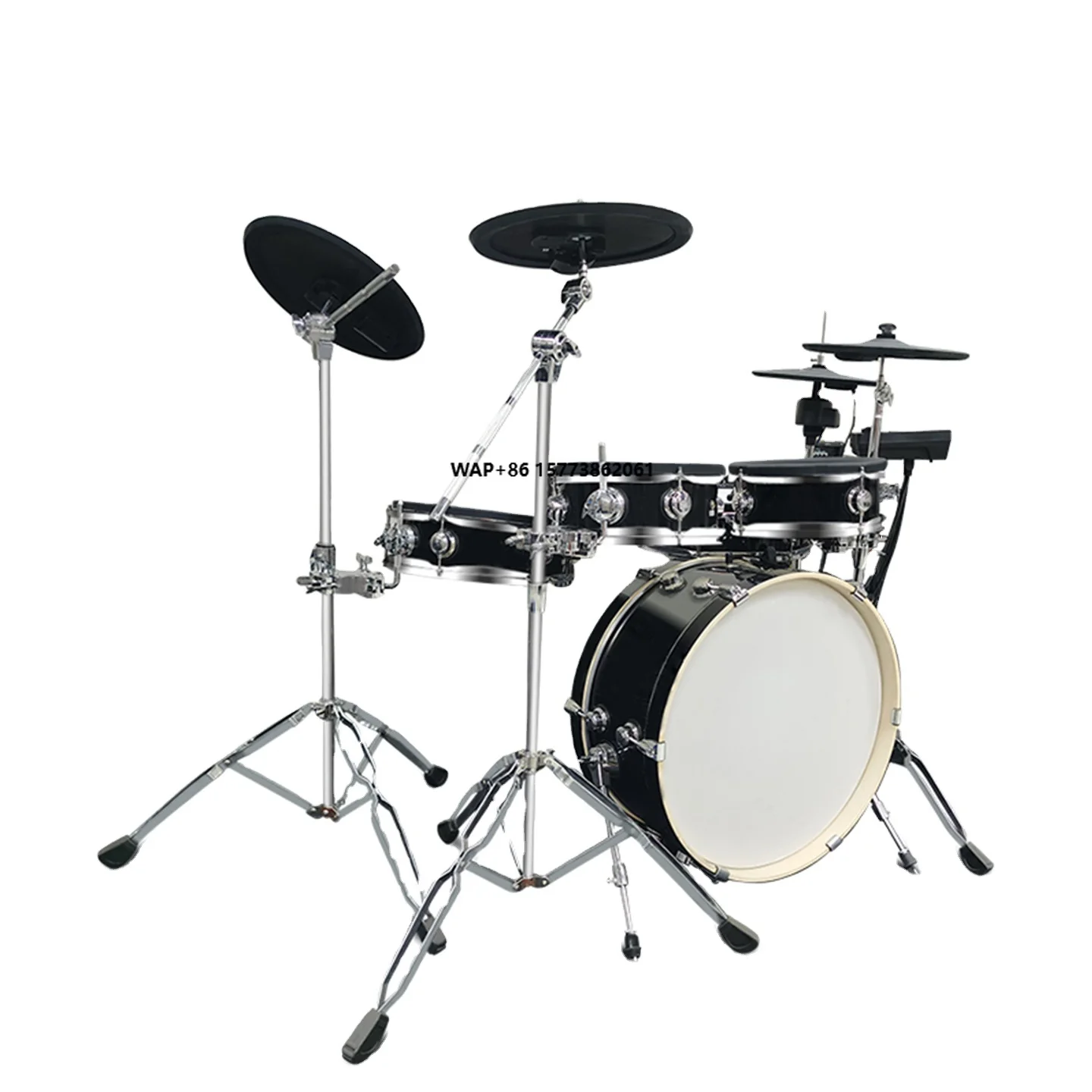 

Wooden Shell Electronic Drum 5-Drum 4-Cymbal Electronic Drum Set for Home Practice