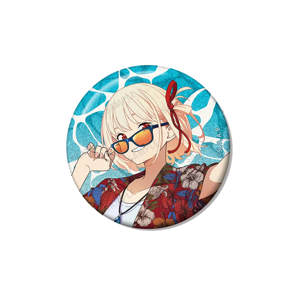Anime Lycoris Recoil Chisato Nishikigi Takina Inoue Badge 58MM Cute Anime Acrylic Stand Keychain 6CM Backpack Decoration Charm