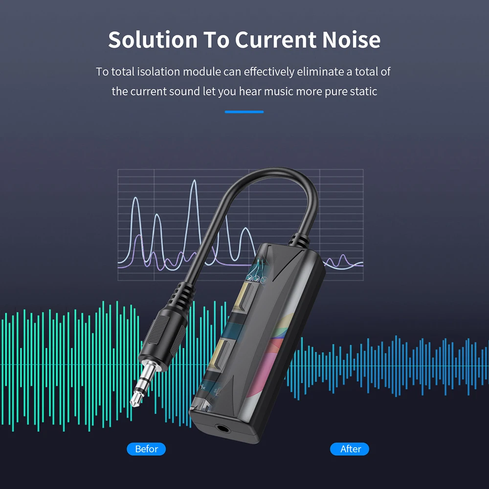 スピーカーライン 3.5 ミリメートル Aux オーディオノイズフィルターグランドループノイズアイソレーター車のステレオオーディオシステムホームステレオアンプ用