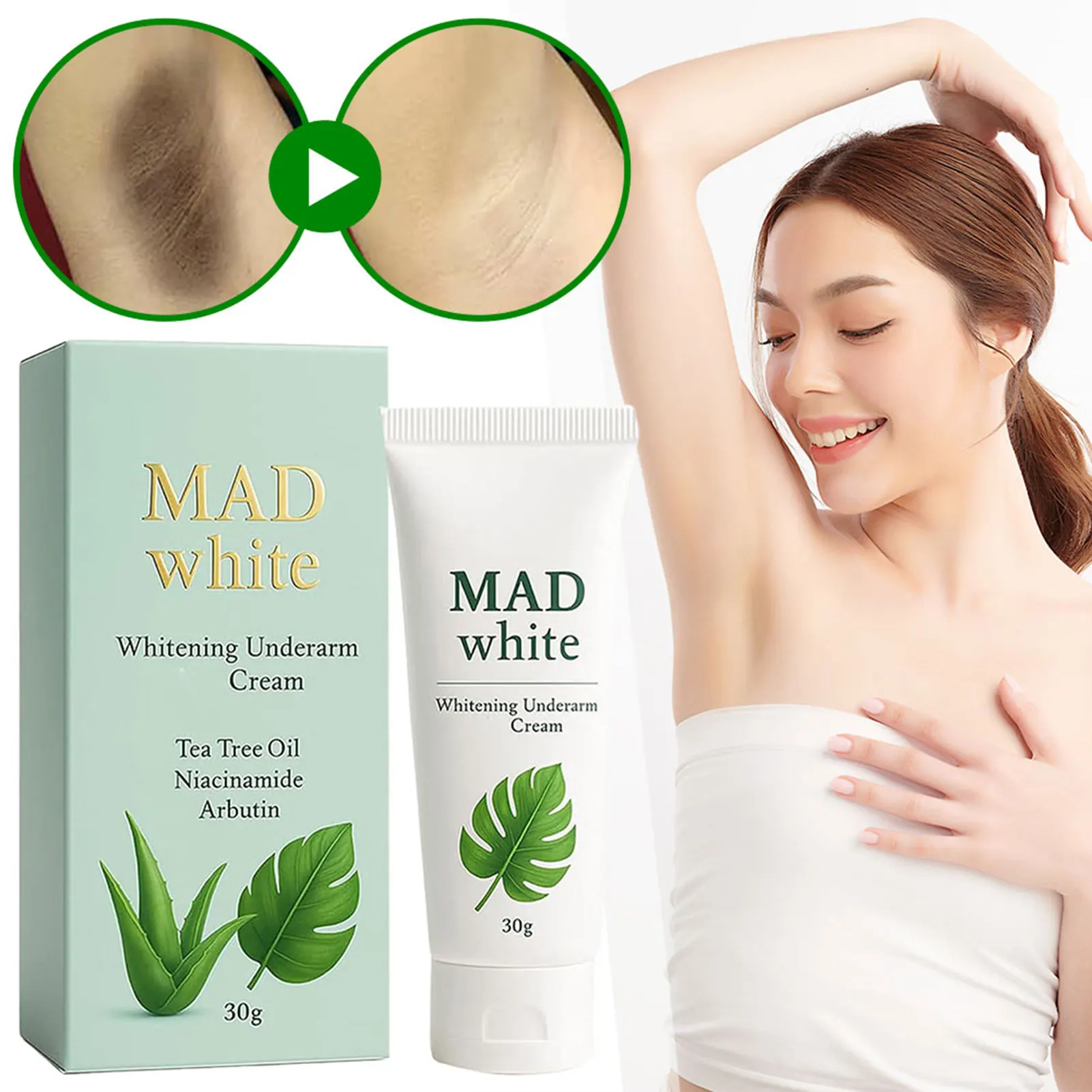 Gentle Moisturizing Underarm Brightening Deodorant Cream Suitable Sensitive Skin Melanin Correcting Whitening Cream
