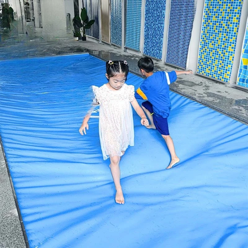 Customized PVC retractable pool cover, UV-proof and dustproof rigid pool cover,suitable for stompable underground swimming pools
