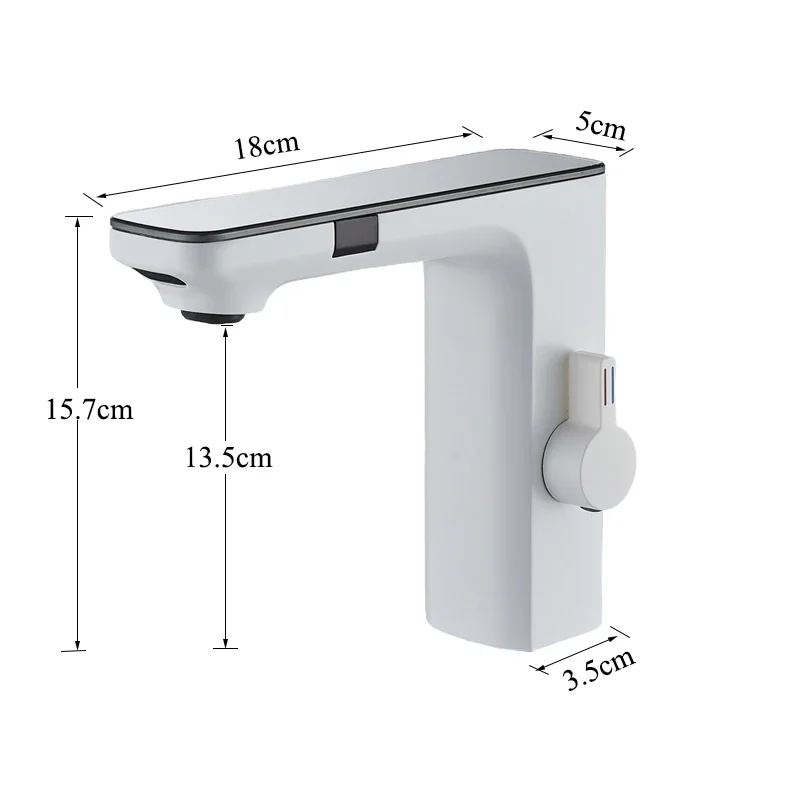 Imagem -05 - Torneira Smart Temperature Display Basin com Função de Sensor Torneira para Pia de Tela Digital Lcd Misturador Frio e Quente Guindaste do Banheiro