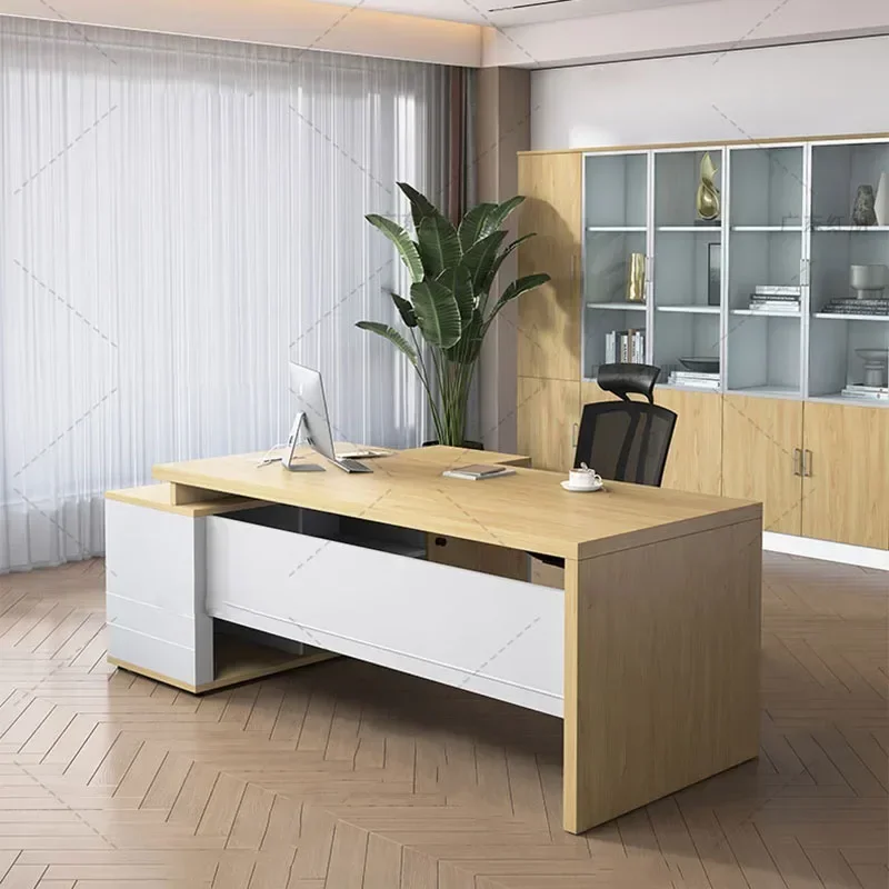 Boss Computer table simple modern Luxury Reading Table Study Office Desk manmade board Escritorios De Oficina Office Furniture