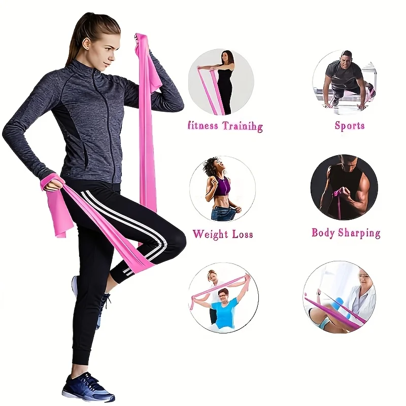 Safe safety quality verified 3pc pink gradient yoga tension sheet strength training stretching band fitness elastic band yoga re