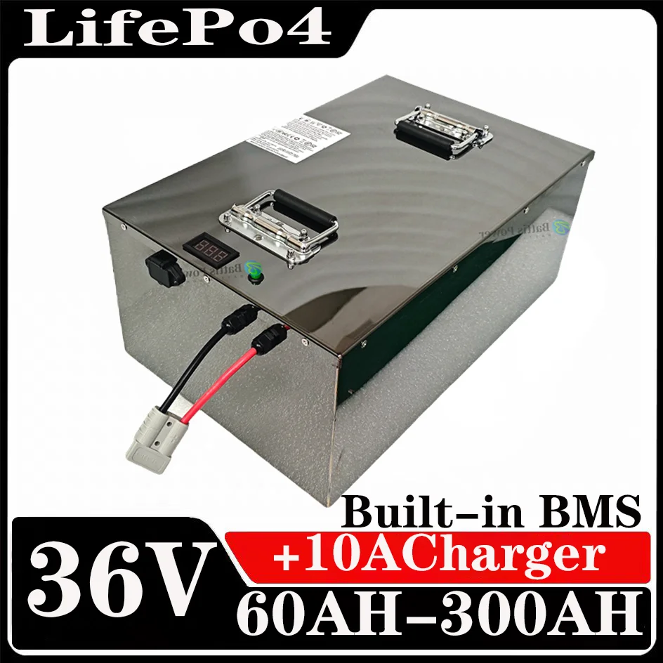 

36V 60AH 80AH 100AH 120AH 150Ah 200AH 300ah LifePo4 Lithium Battery, Golf Cart, Electric Vehicle+Charger