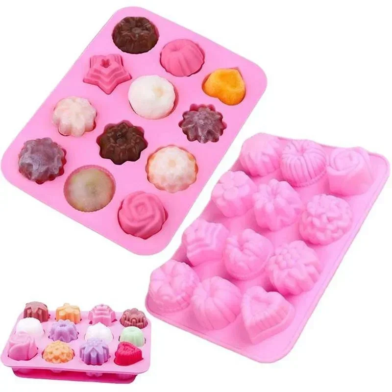 2026 Multi‑Shape Flower Grass Silicone Mold 1Pcs Food Grade Mould For Cake Chocolate Candy Ice Pastry Handmade Baking Accessory