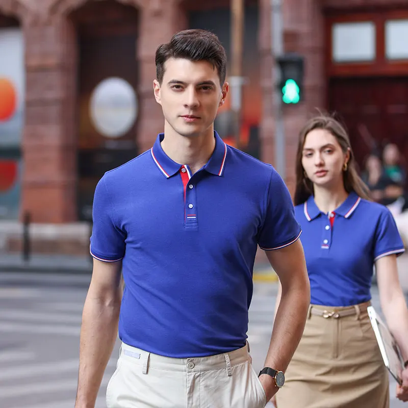 Summer New High Quality Cotton POLO Shirts Men and Women Couple Style Short Sleeve Solid Breathable Business Casual Tops