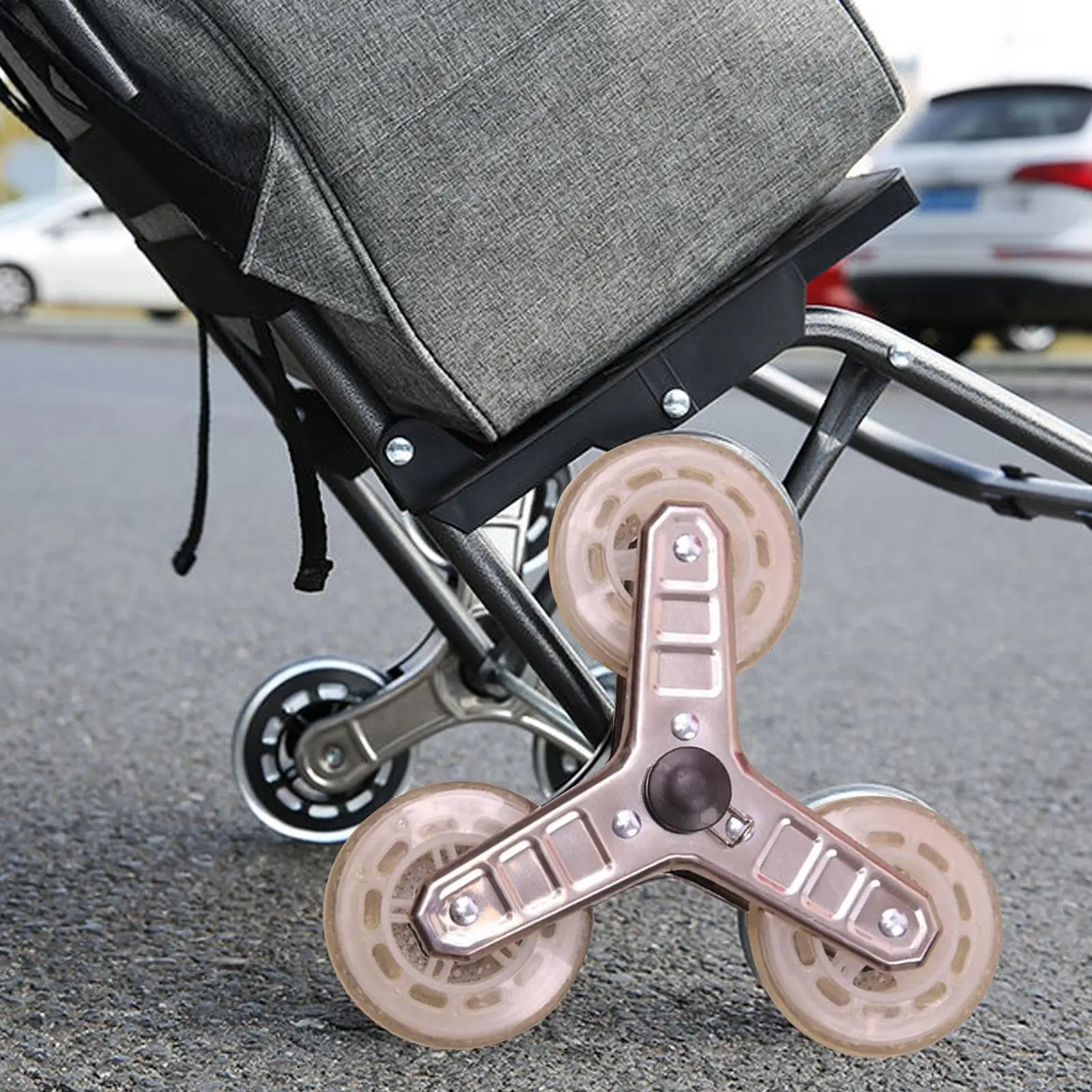 Triangle Wheel, Triangular Wheel ,Direct Replaces Shopping Laundry Cart Trolley Climber Truck Grocery Stair Climbing Wheel