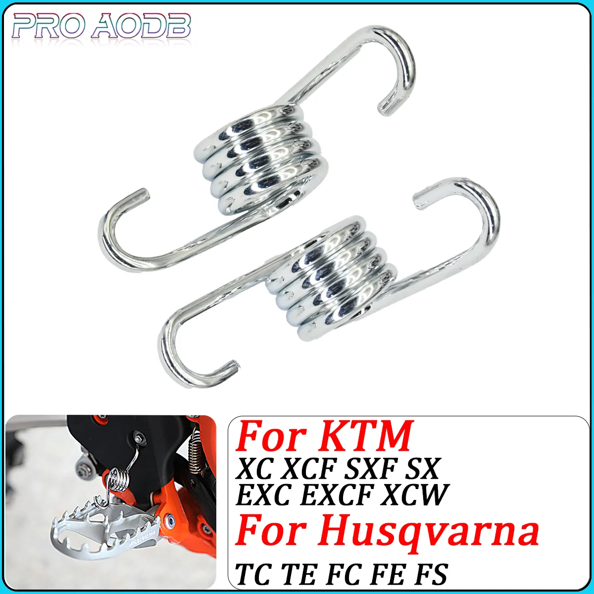 

Motorcycle Footpegs Foot Pegs Footrest Spring For KTM SX SXF EXC EXC XC XCF XCW XCFW 65-530cc 1998-2014 2015 2016 2017 2018 2019