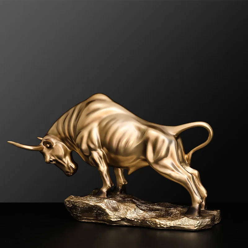 Resin Taurus Ornaments  Simulated Animal Sculpture Bull Decorative Figurines Figurine Home Decoration Accessories