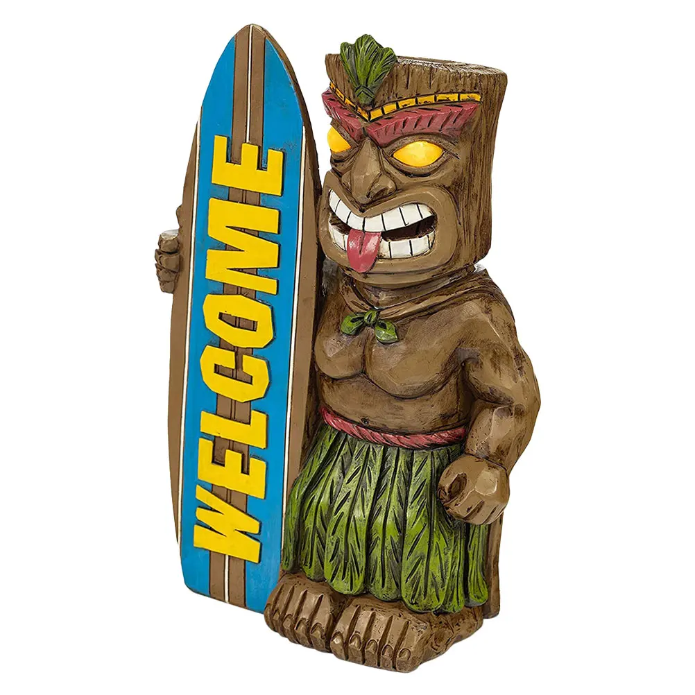 

Glass Totem Ornament Hawaiian Themed Accessories Decorations Centerpieces Tropical Party Statue Small