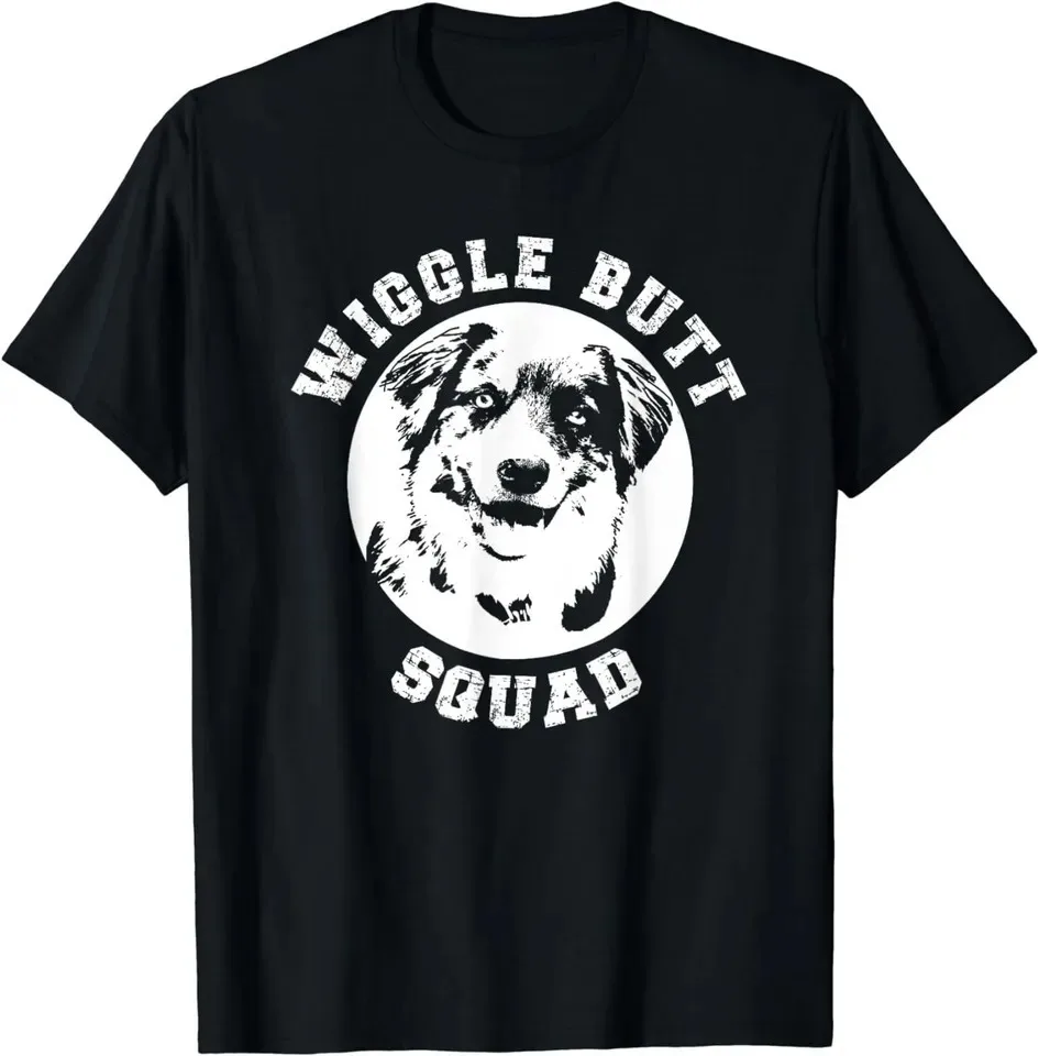 Funny Australian Shepherd-Wiggle Butt Squad For Mom Gift T-Shirt S-5XL