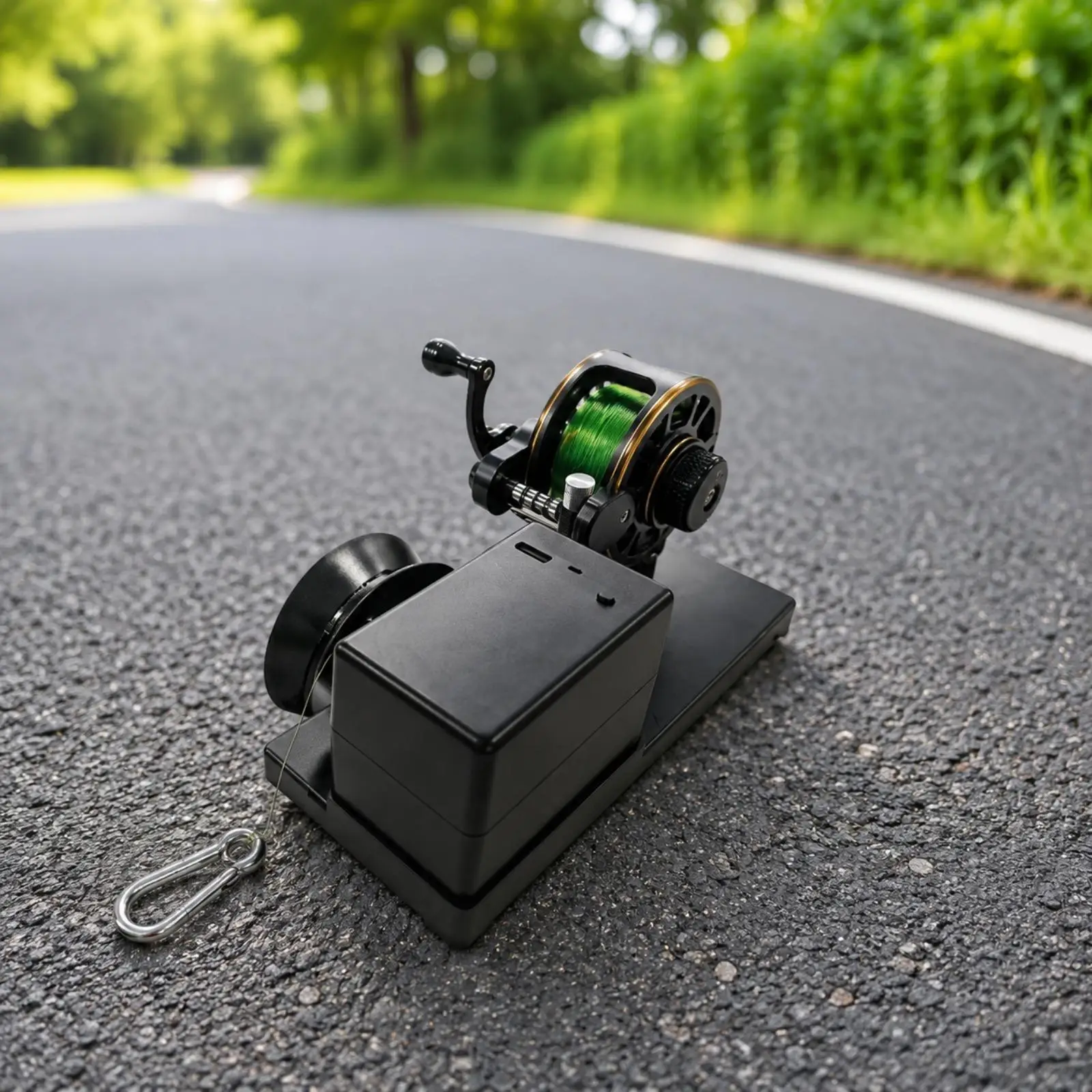 Compact Speed Measuring Instrument with Line Reel for Two Wheeled Training and Repeatable Practice Testing