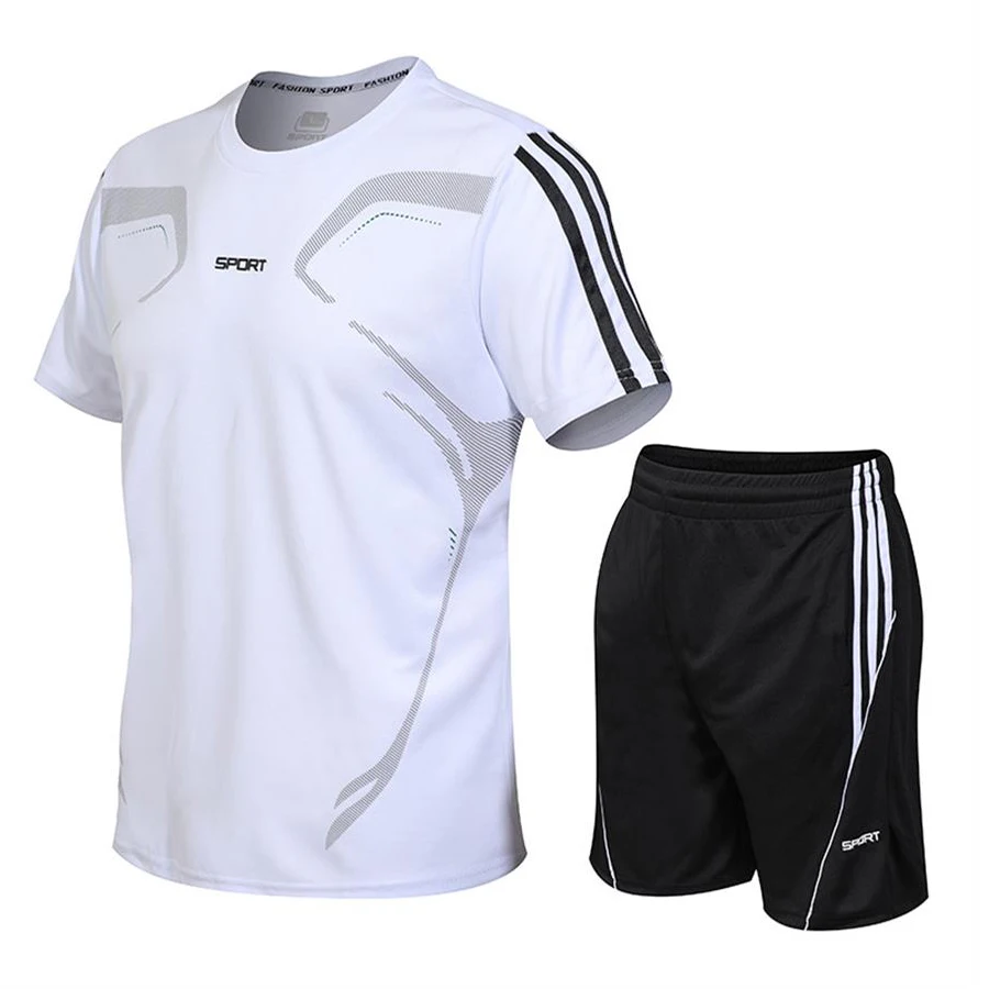 2024  Summer Leisure and Fashion Men's Shorts Set Quick Drying Breathable Sports Set Short Sleeve T-shirt Set Men's Jogging Set