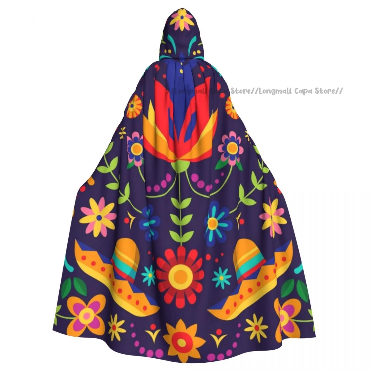 Adult Halloween Cinco De Mayo Cloak Cape Hooded Medieval Costume Full Length Dress Coat