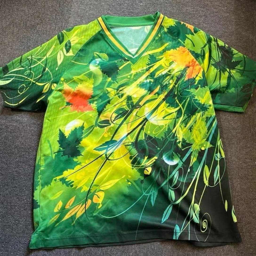 

Униформа для настольного тенниса. Футболка с 3D-принтом, быстросохнущая, с короткими рукавами, дышащая, впитывающая пот и удобная футболка с короткими рукавами.