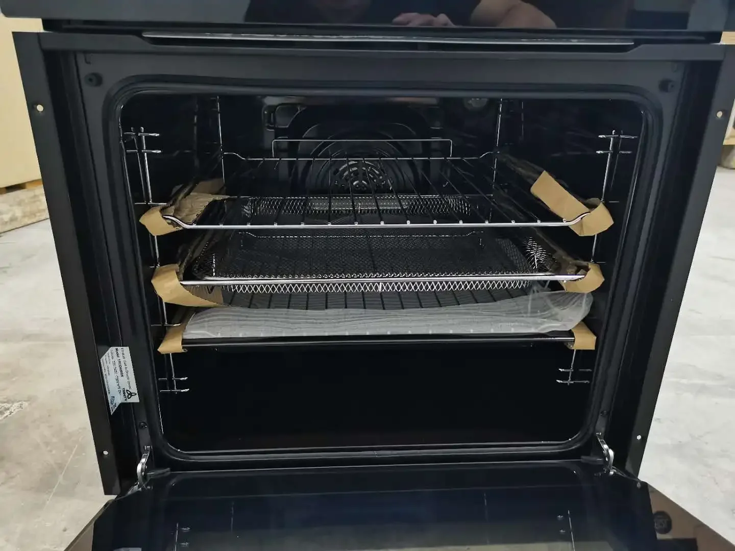Professional 60L Built-in Oven & 4-Burner Electric Range, Convection Sensor, Grill & Baking Tray 2200W
